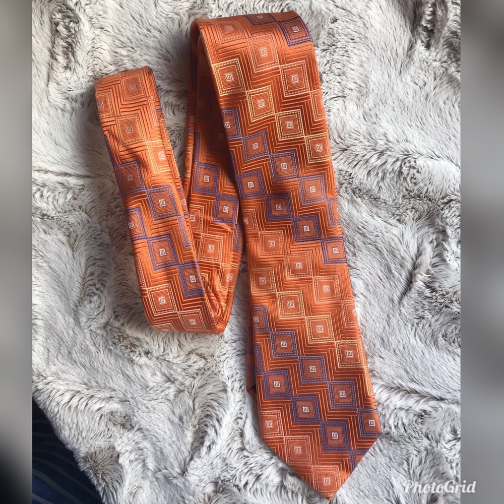 Michael Kors Orange Silk Tie